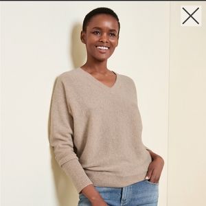Garnet Hill cashmere relaxed fit pullover sweater- XL